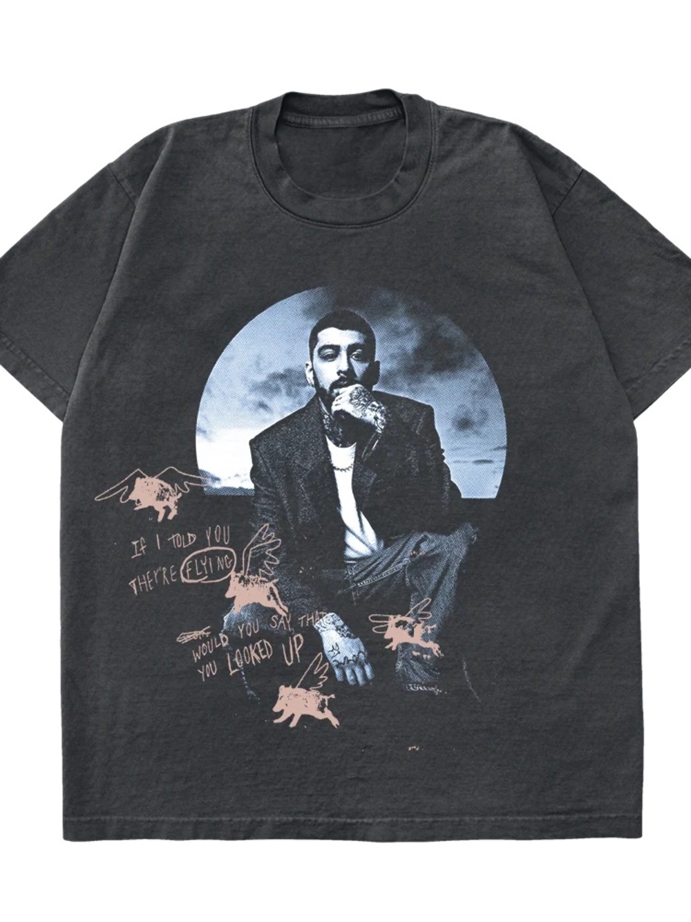 ZAYN Graphic Black Look Up T-Shirt
